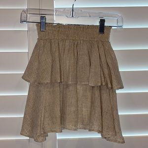 Princess Polly Greta Mini Skirt — Beige